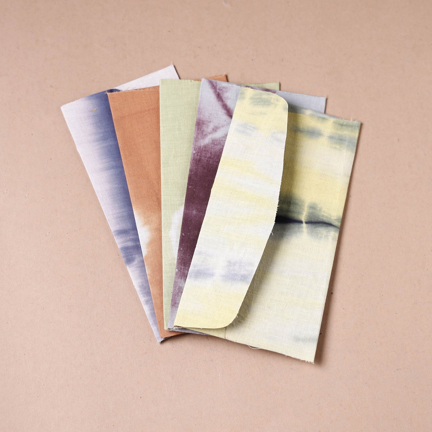 Handmade Shibori Tie - Dye Fabric Envelope (Assorted - Set of 5)