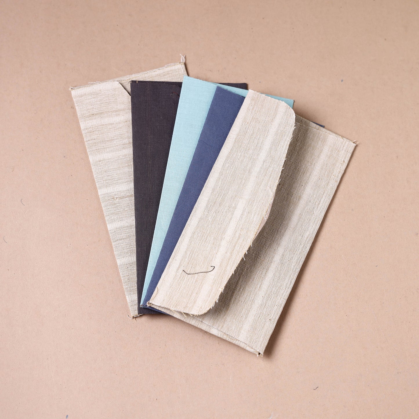 Handmade Plain Cotton Fabric Envelope (Assorted - Set of 5)