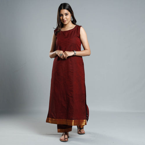 Dharwad Cotton Kurta with Palazzo & Dupatta Set
