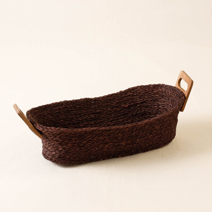Handmade Sabai Grass Bread Basket (Brown - Set of 2)