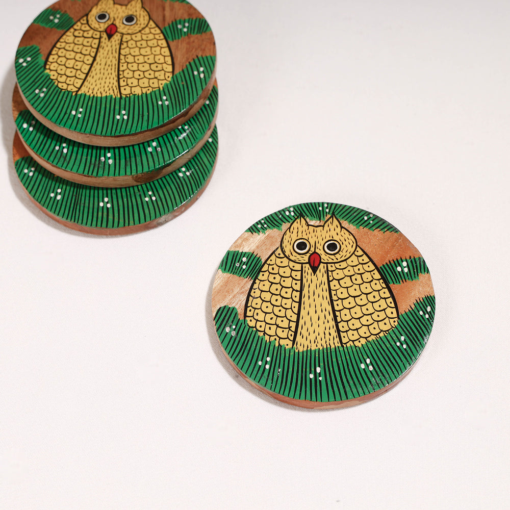 Handpainted Wooden Coasters