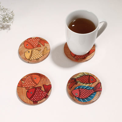 Handpainted Wooden Coasters