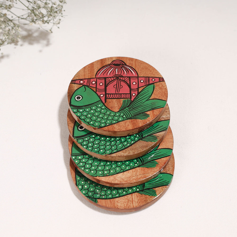 Handpainted Wooden Coasters