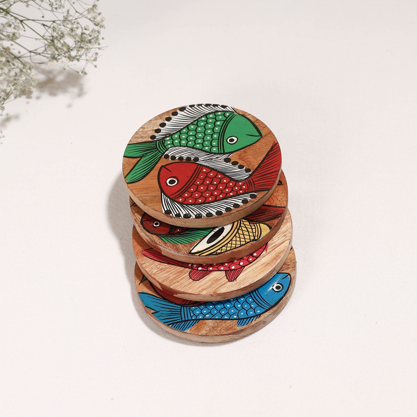 Handpainted Wooden Coasters