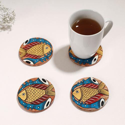 Handpainted Wooden Coasters