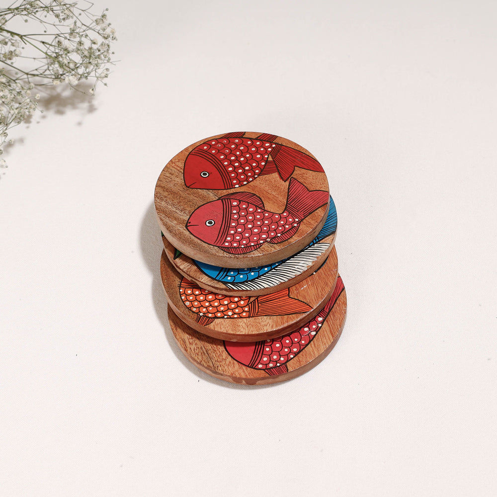 Handpainted Wooden Coasters