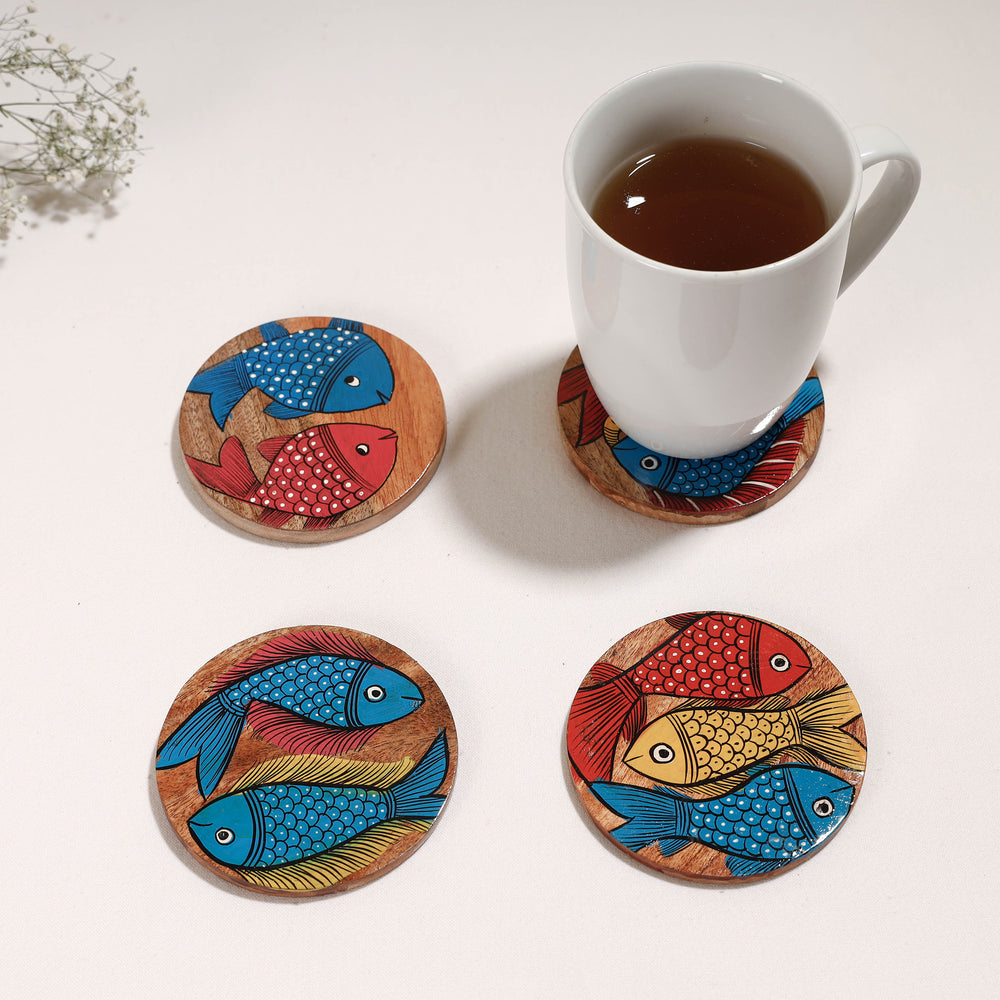 Handpainted Wooden Coasters