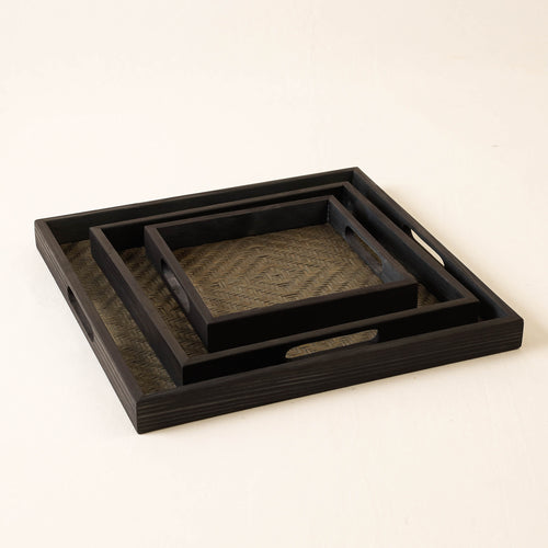 Bamboo Tray Set 