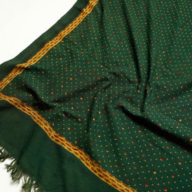 Green Akola Block Printed Pure Handloom Cotton Towel 