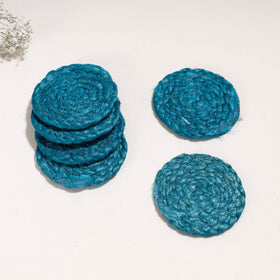 Buy Jute Cotton Hand Braided Round Coasters (Set of 6) Online at iTokri.com