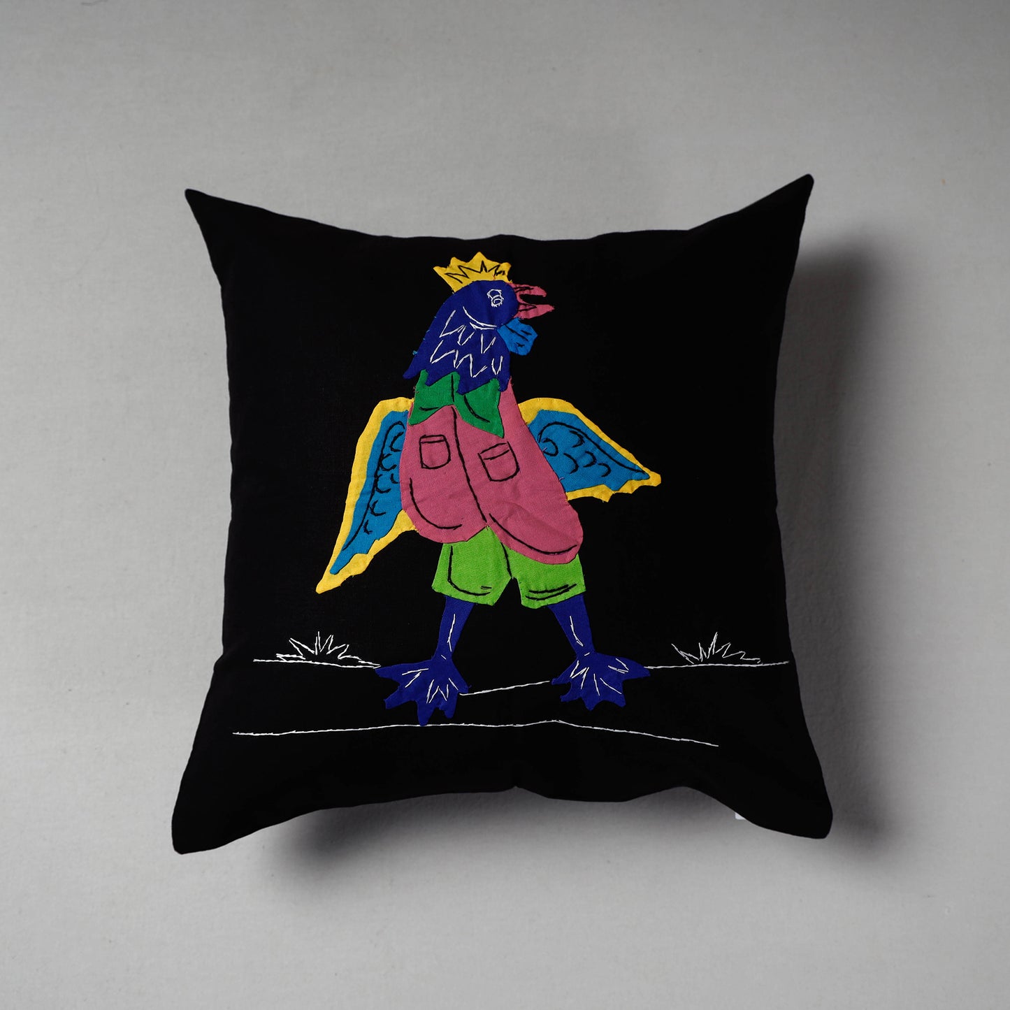 Applique Work Cushion Cover