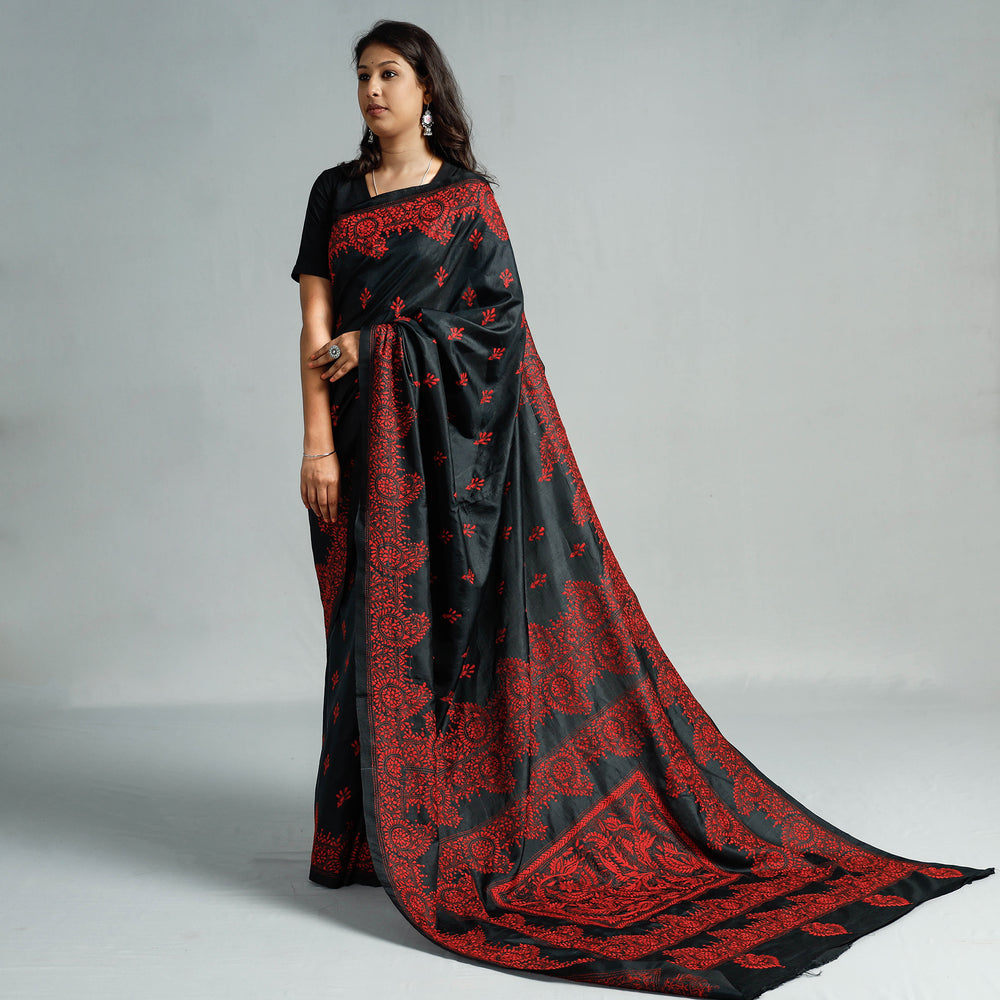 Kantha embroidery Saree