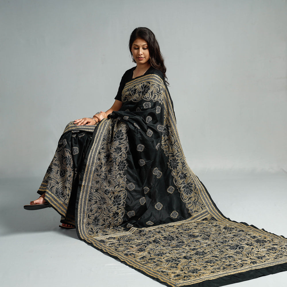 Kantha embroidery Saree