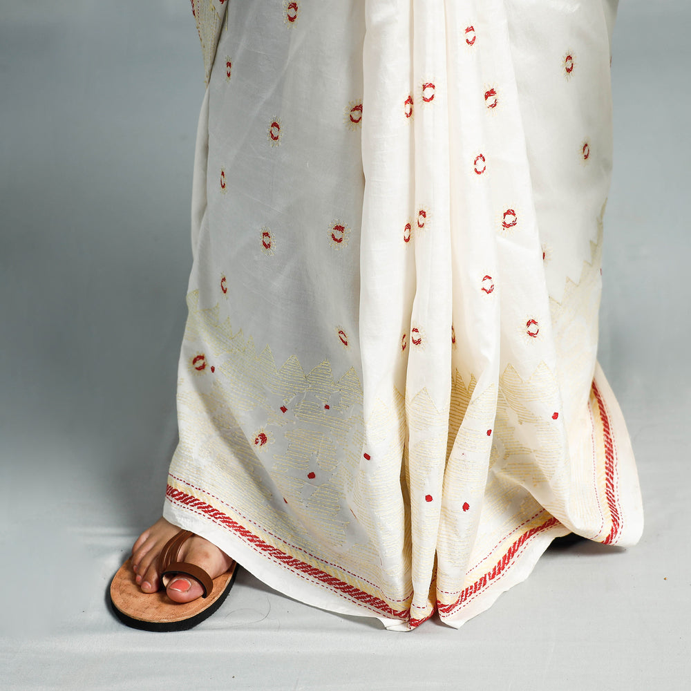 Kantha embroidery Saree