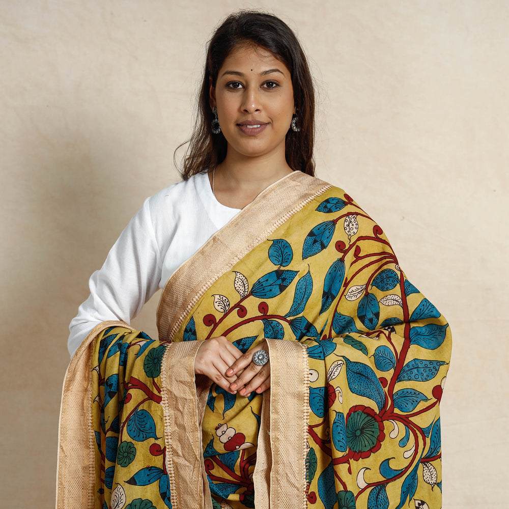 kalamkari handpainted dupatta