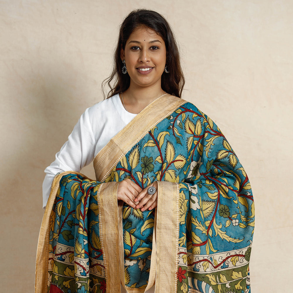 kalamkari handpainted dupatta