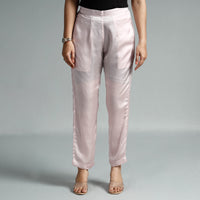 Light Purple - Plain Modal Silk Elasticated Pant