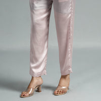 Light Purple - Plain Modal Silk Elasticated Pant