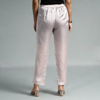 Light Purple - Plain Modal Silk Elasticated Pant