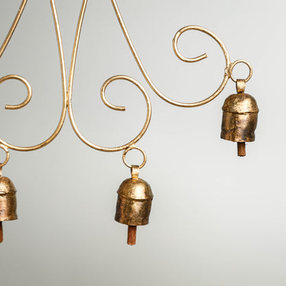 Kutch Copper Coated 4 Bell Double Chimes