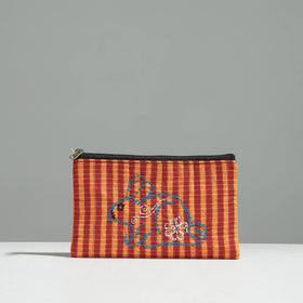  Gamcha Fabric Hand Embroidered Jewelry Pouch 