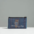 Multicolor Gamcha Fabric Hand Embroidered Jewelry Pouch 