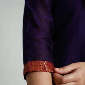 Purple - Voilet Dharwad Cotton Kurta with Palazzo & Dupatta Set