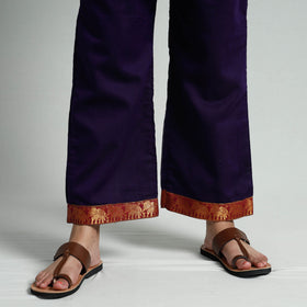 Purple - Voilet Dharwad Cotton Kurta with Palazzo & Dupatta Set