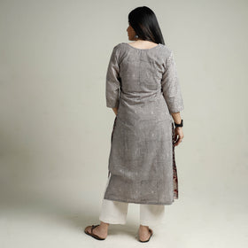 Buy Block Print Cotton Straight Bagh Kurta For Women