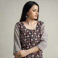 Buy Block Print Cotton Straight Bagh Kurta For Women