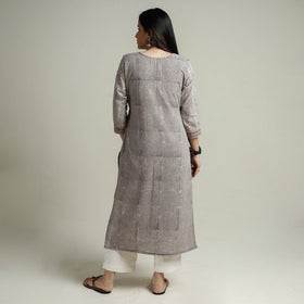 Buy Block Print Cotton Straight Bagh Kurta For Women
