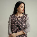 Buy Block Print Cotton Straight Bagh Kurta For Women