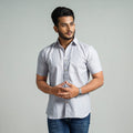 Buy Plain Handloom Cotton Men Half Sleeve Shirt Online at iTokri.com