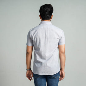 Buy Plain Handloom Cotton Men Half Sleeve Shirt Online at iTokri.com