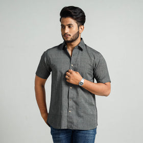 Buy Plain Handloom Cotton Men Half Sleeve Shirt Online at iTokri.com