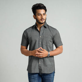 Buy Plain Handloom Cotton Men Half Sleeve Shirt Online at iTokri.com