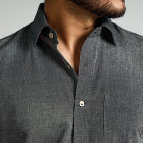 Buy Plain Handloom Cotton Men Half Sleeve Shirt Online at iTokri.com