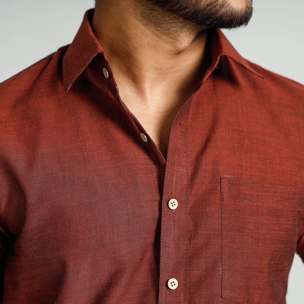 plain handloom shirt 