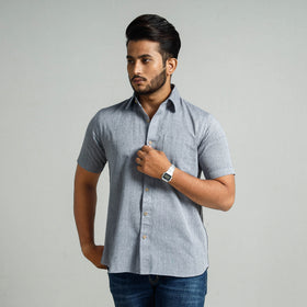 Buy Plain Handloom Cotton Men Half Sleeve Shirt Online at iTokri.com