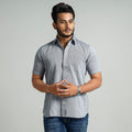 Buy Plain Handloom Cotton Men Half Sleeve Shirt Online at iTokri.com