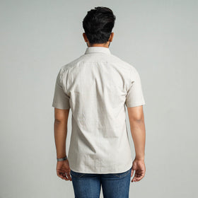 Buy Plain Handloom Cotton Men Half Sleeve Shirt Online at iTokri.com