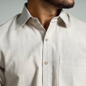 Buy Plain Handloom Cotton Men Half Sleeve Shirt Online at iTokri.com
