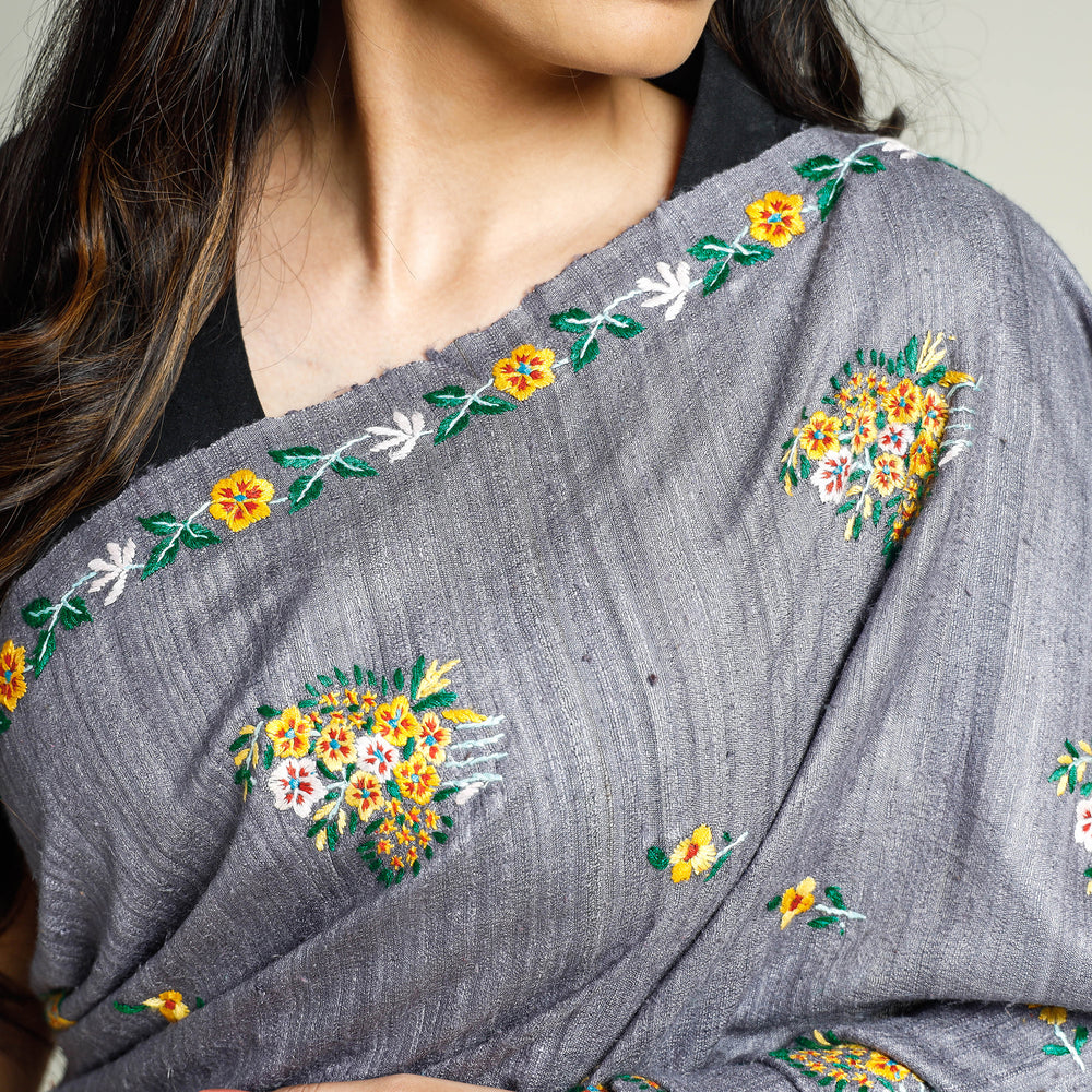 hand embroidery saree