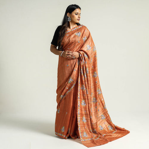 hand embroidery saree