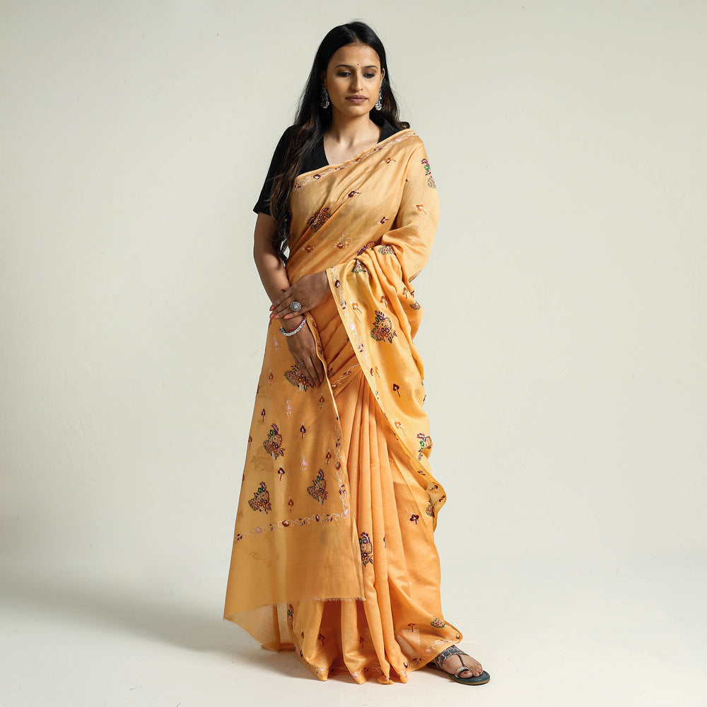 hand embroidery saree