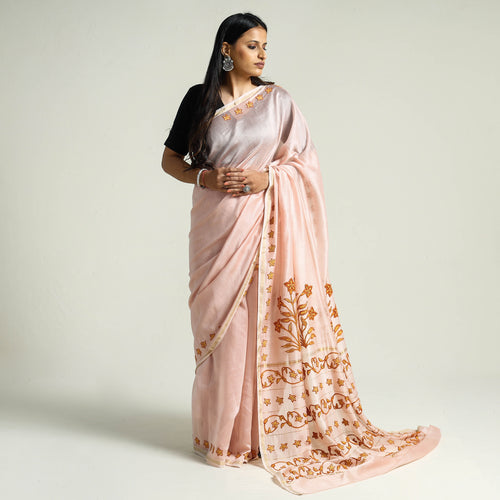 hand embroidery saree