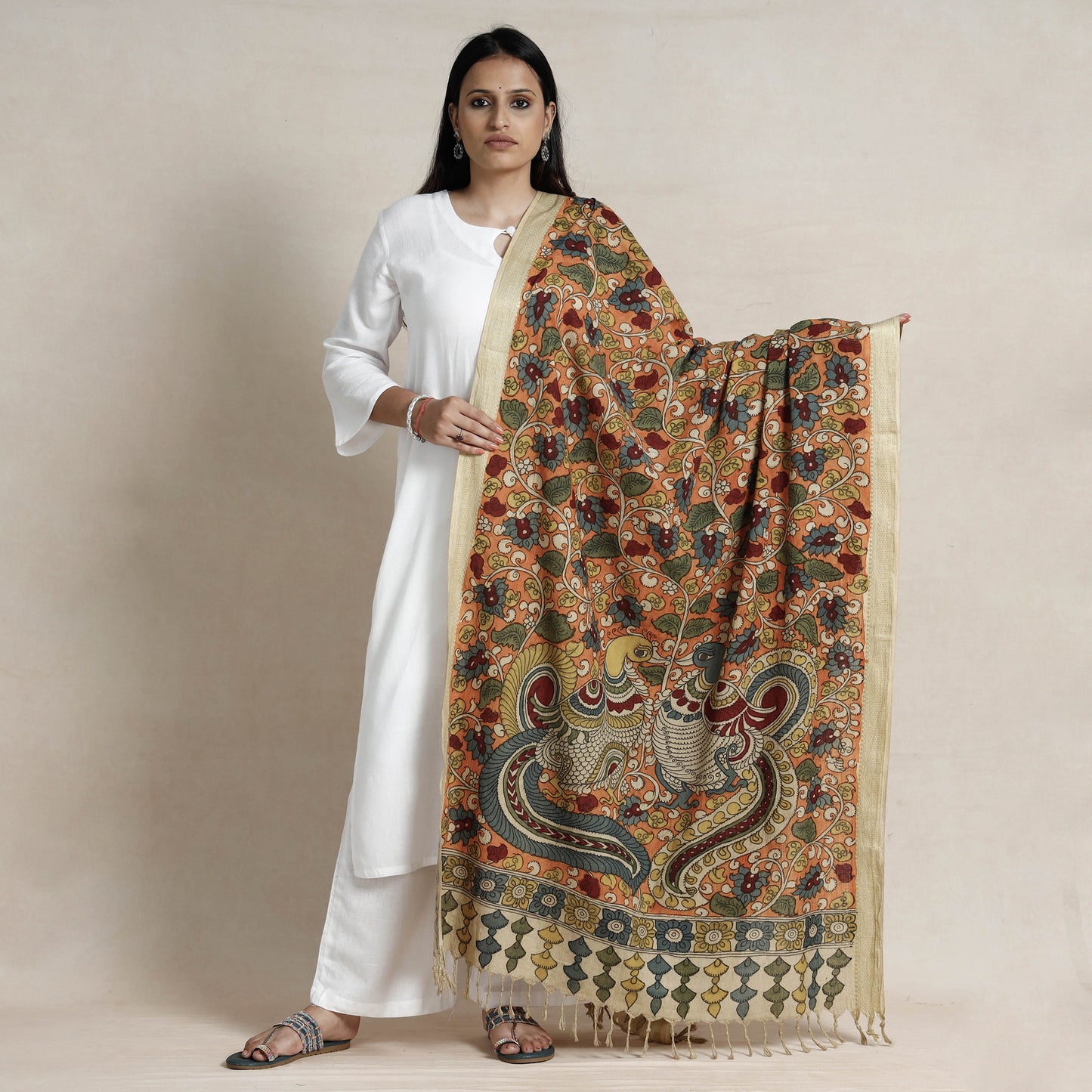 Kalamkari Cotton Dupatta