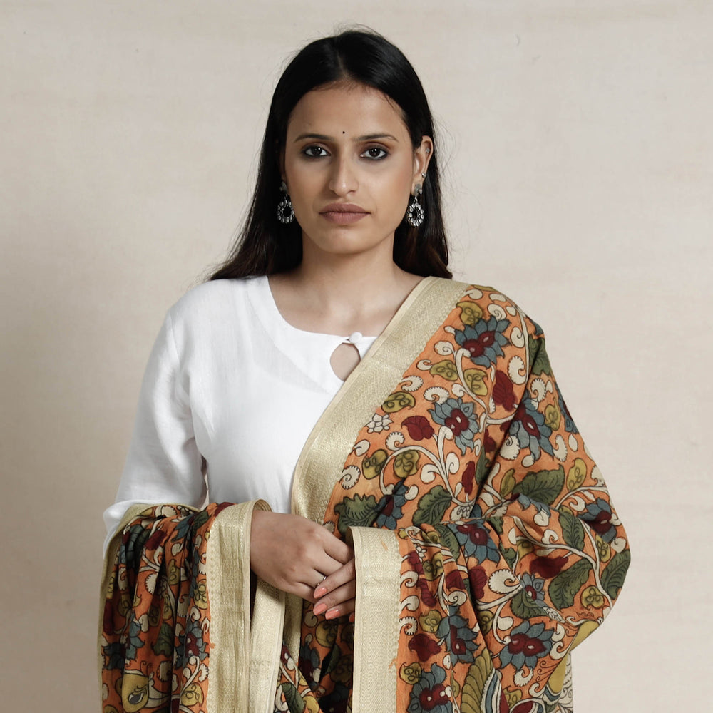 kalamkari handpainted dupatta