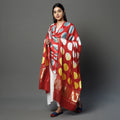  Clamp Dyed Shibori Modal Silk Dupatta with Zari Border Online at iTokri.com