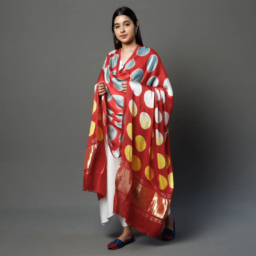 shibori silk dupatta